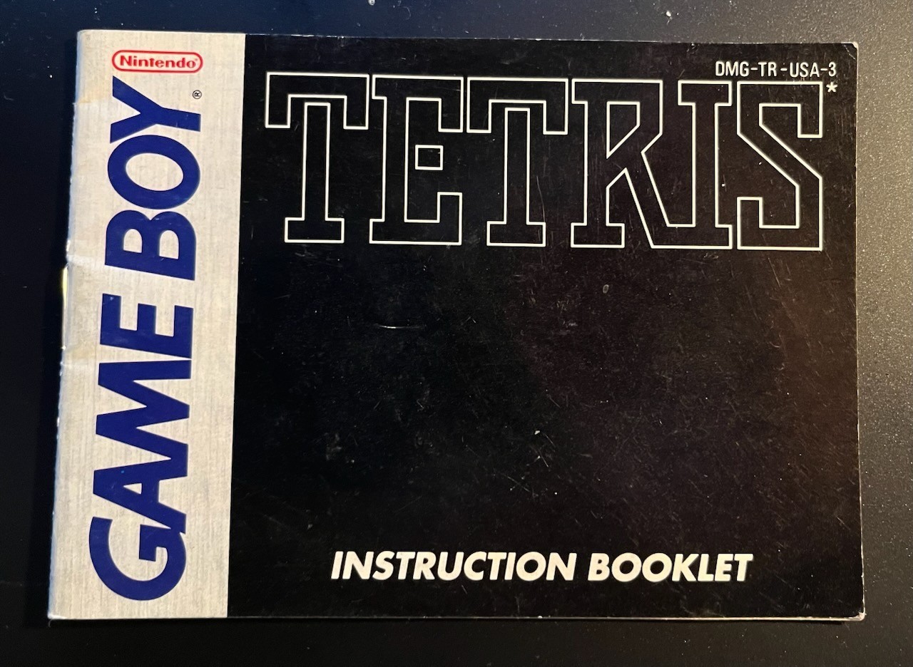 Nintendo Gameboy Tetris Instruction Manual Booklet ONLY