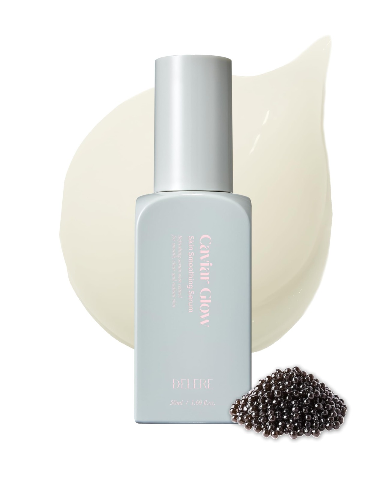 Delere Caviar Glow Smoothing Serum | Collagen 1.7 Fl Oz (Pack of 1) 