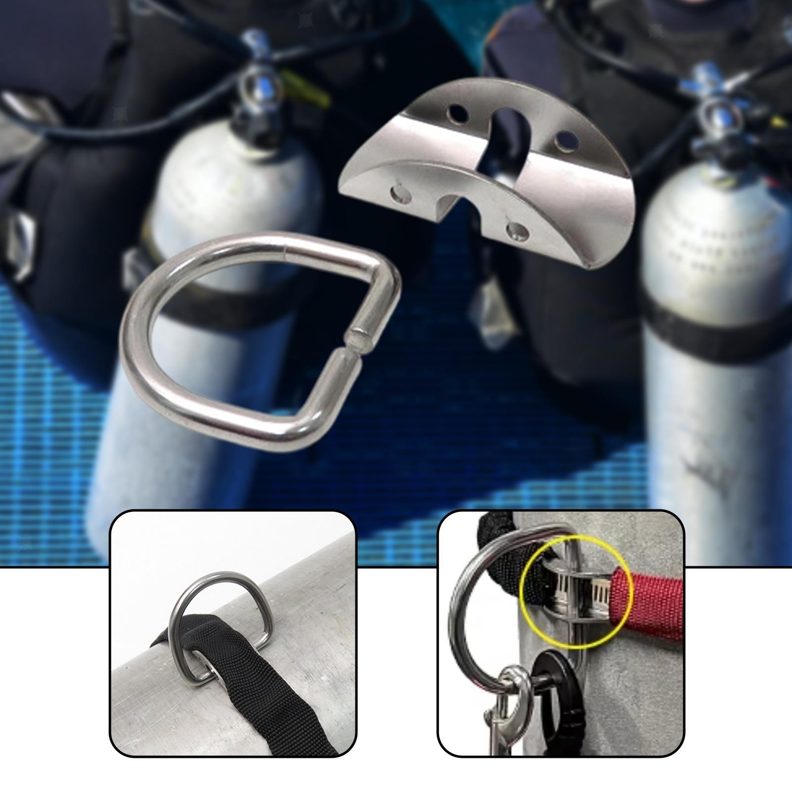 Scuba Side Mount Tank Holder Universal Pad Clamp Professional Fixing Seat