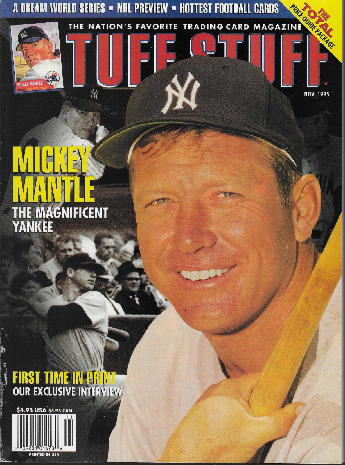 Tuff Stuff Trading Card Magazine Nov 1995 Mickey Mantle New York Yankees