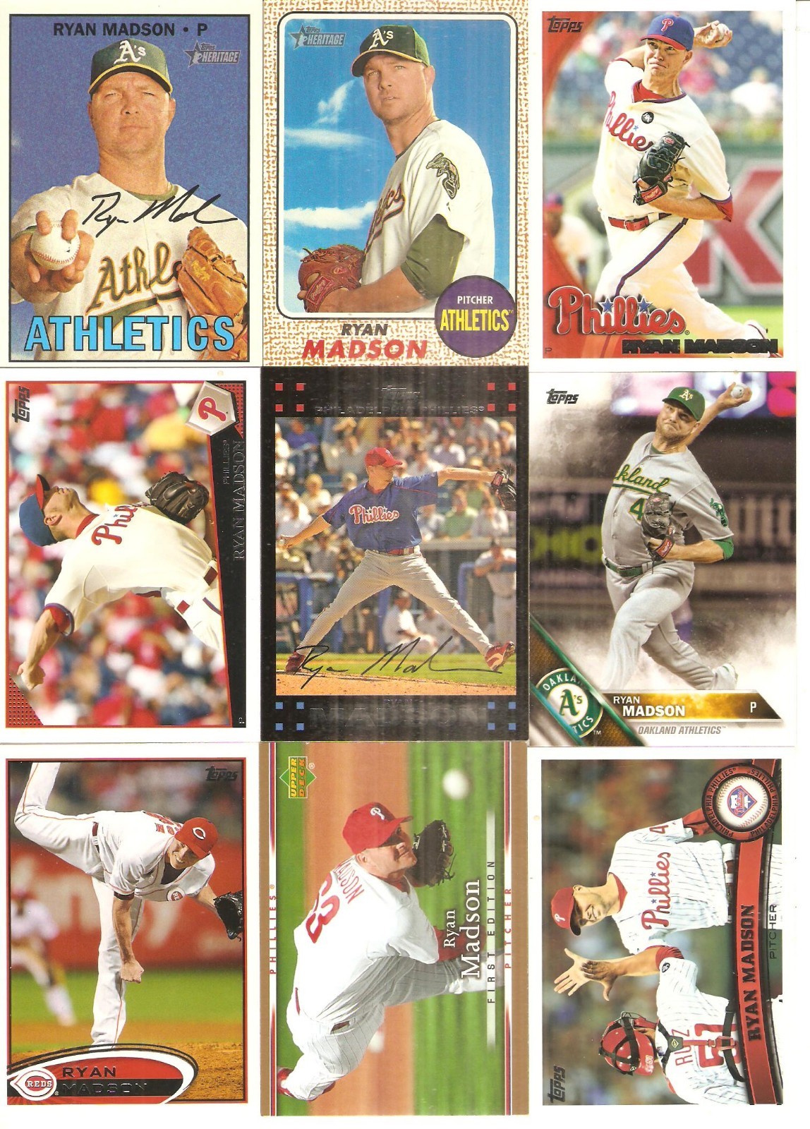 100 CARD RYAN MADSON BASEBALL CARD LOT
