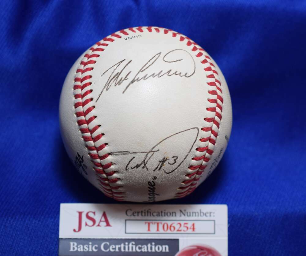 Todd Pratt Mike Lieberthal JSA Coa Autograph Major League OML Signed BasebaLL