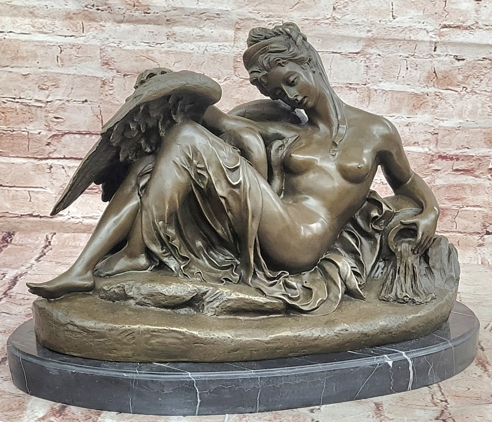 Carrier Belleuse Style Leda Swan Bronze Sculpture Gallery Edition