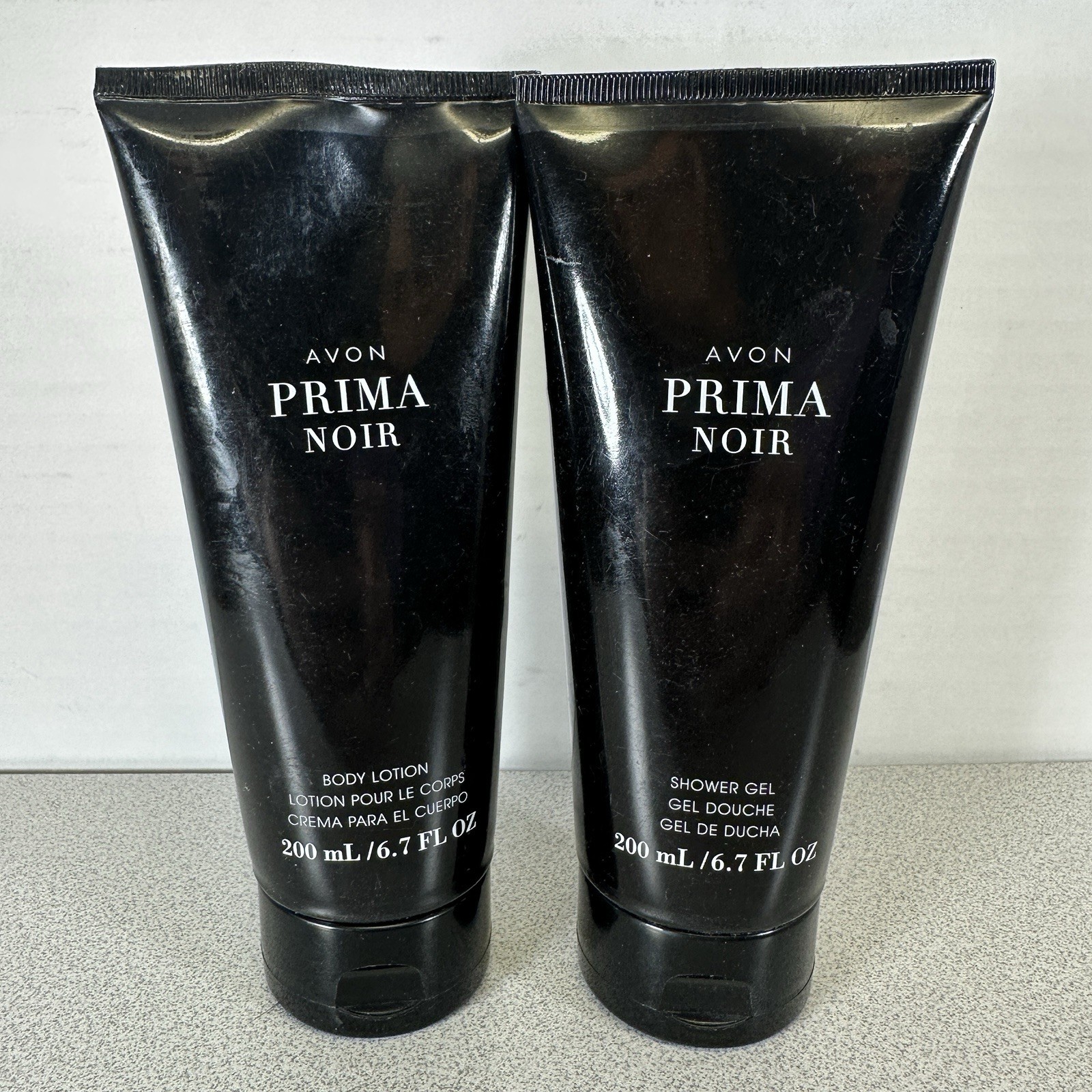 Avon Prima NOIR Shower Gel / Body Lotion Combo 6.7 fl oz. Sealed