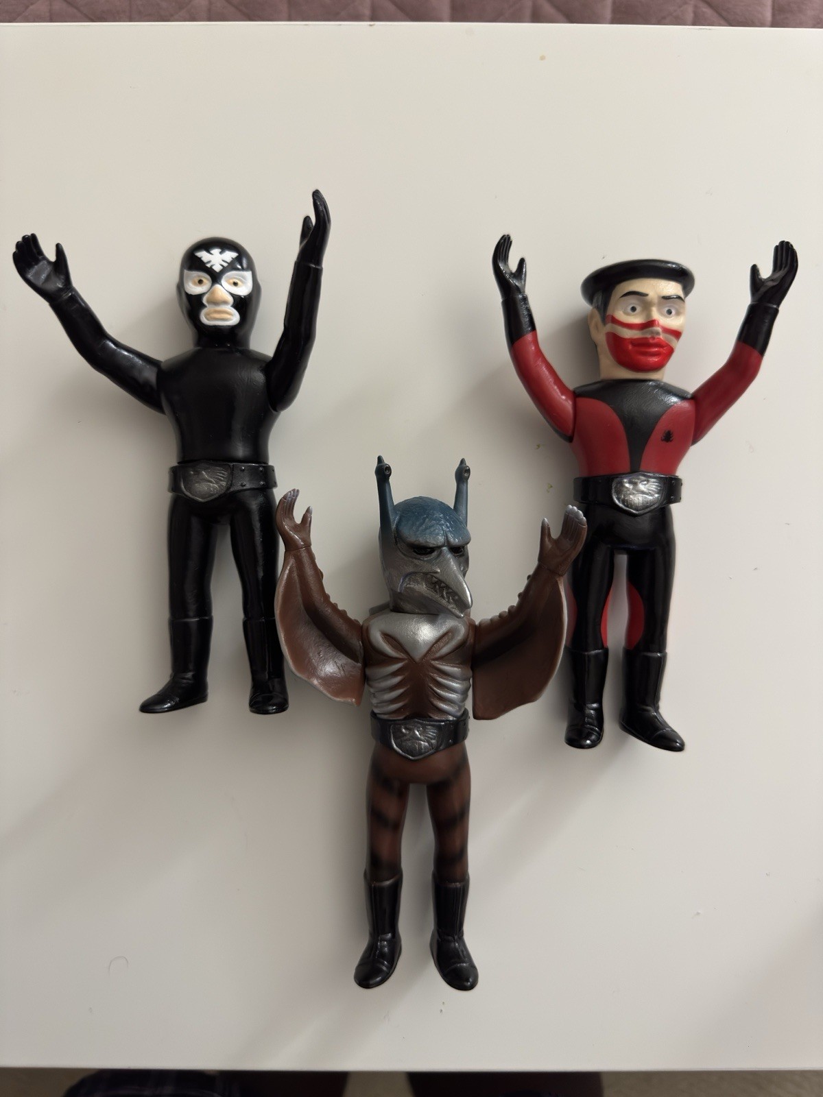 US SELLER ! KAMEN RIDER LOT Of 3 ! Medicom Toy Sofubi Soft vinyl Godzilla Marmit