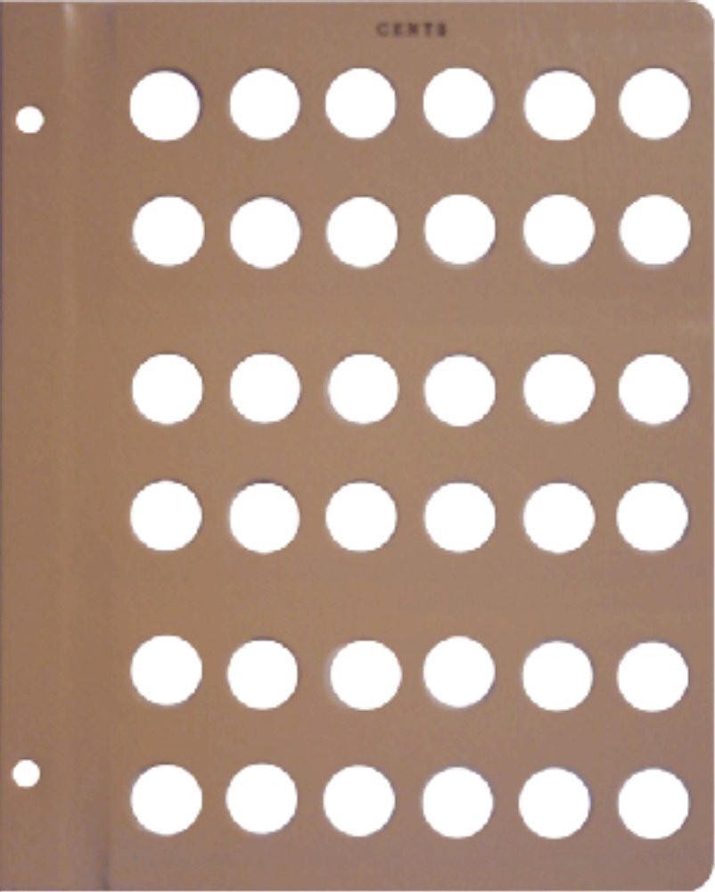 Blank Coin Storage Album Page for Small Cents