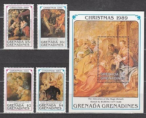Grenada-Grenadines - Mail Yvert 1072/5+H.183 ** Mnh Christmas