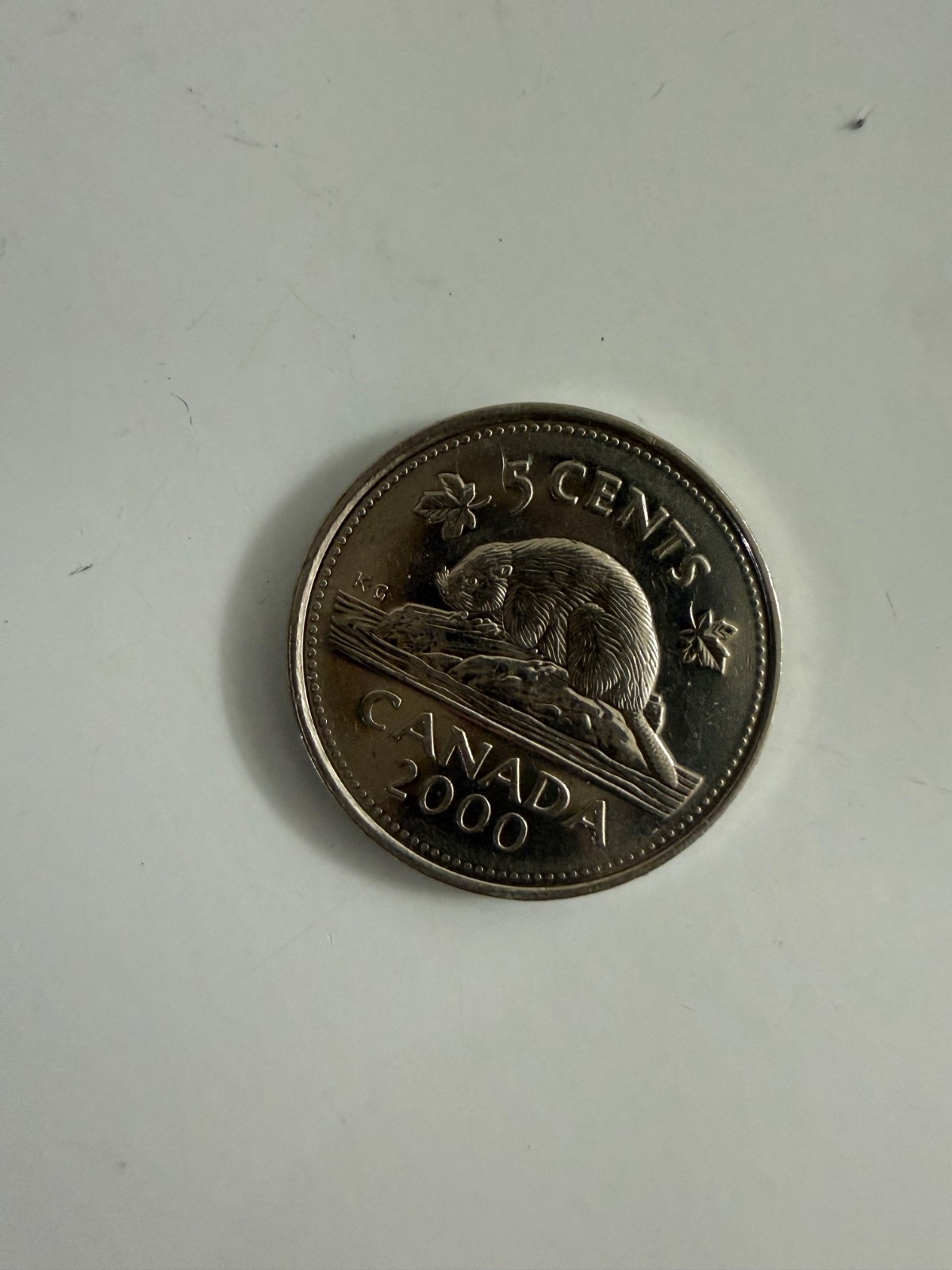 *RARE* Ungraded 2000 P Canadian 5 CENTS *with double or thicker P*