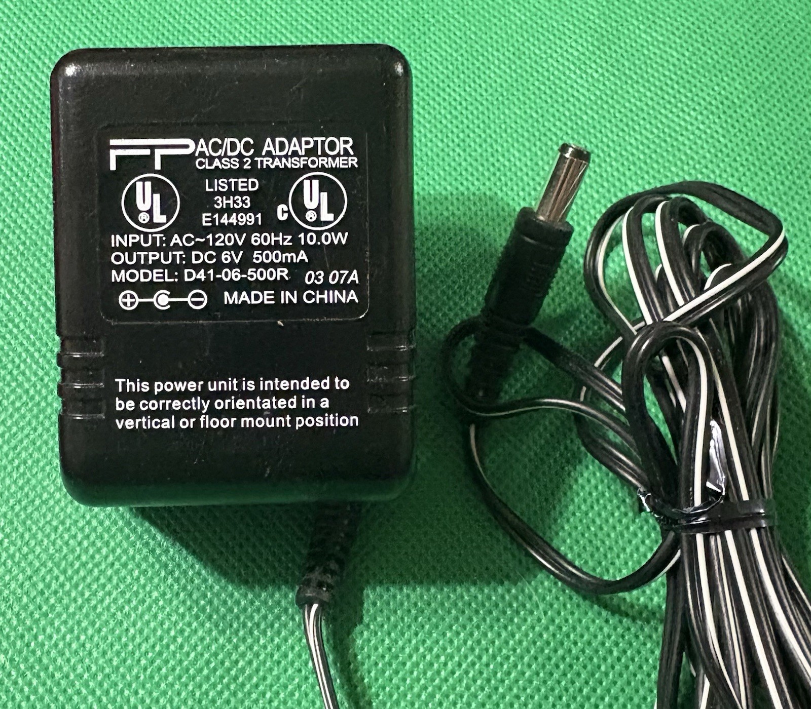 Leap Frog Leap Pad AC Power Supply Adapter D41-06-500R Genuine OEM 6V 500mA