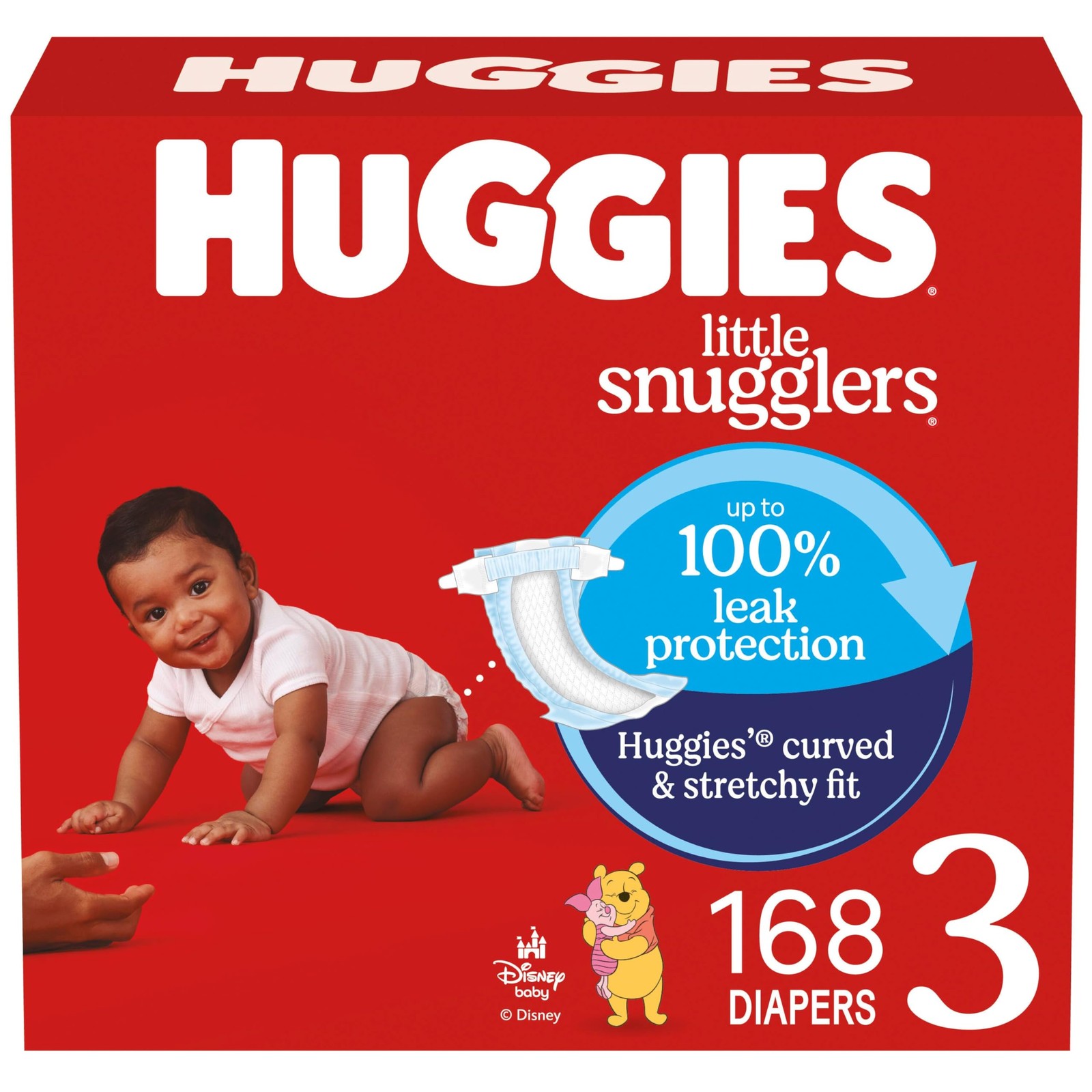 Diapers Size 3 Little Snugglers Baby 168 Count 6 Pack Huggies 16-28 Packs