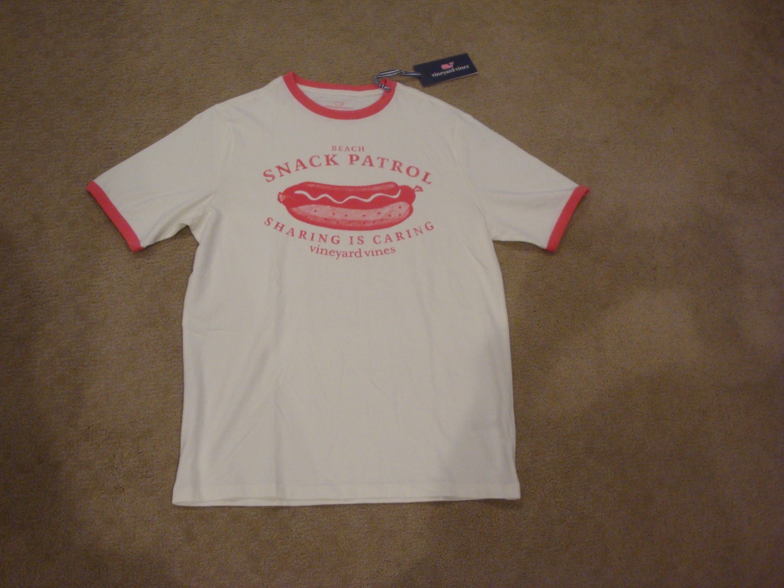 NWT Vineyard Vines  Boys Snack Patrol S/S Tee Shirt Youth Large