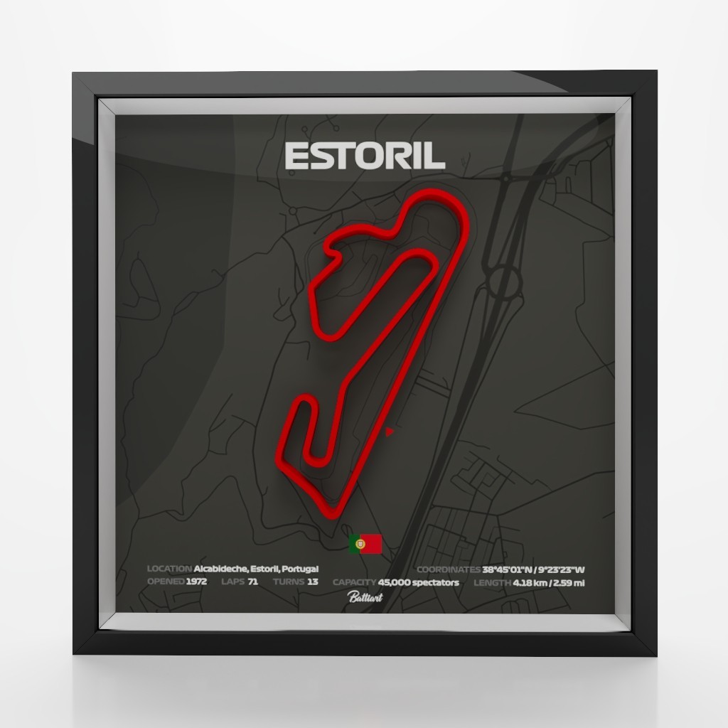 Estoril Circuit 3D Shadow Box
