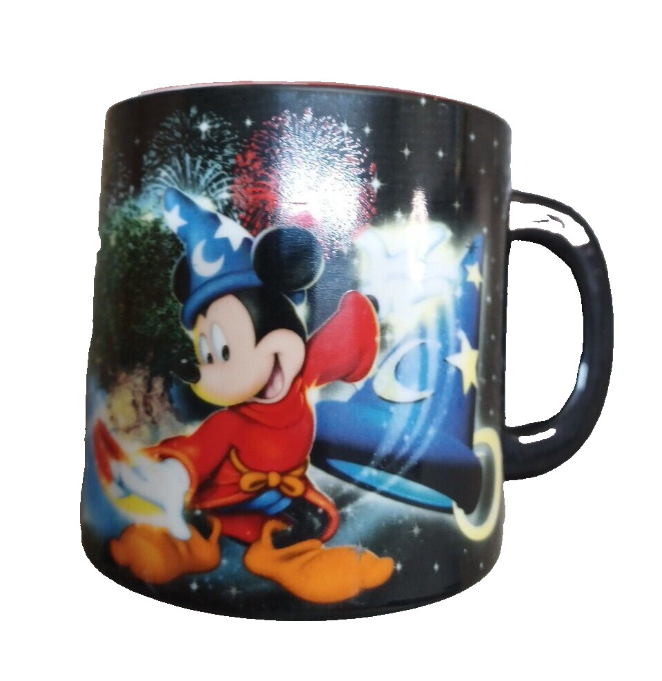 Walt Disney World Fantasia Mickey Mouse Wizard Coffee Cup Mug 4 Parks One World
