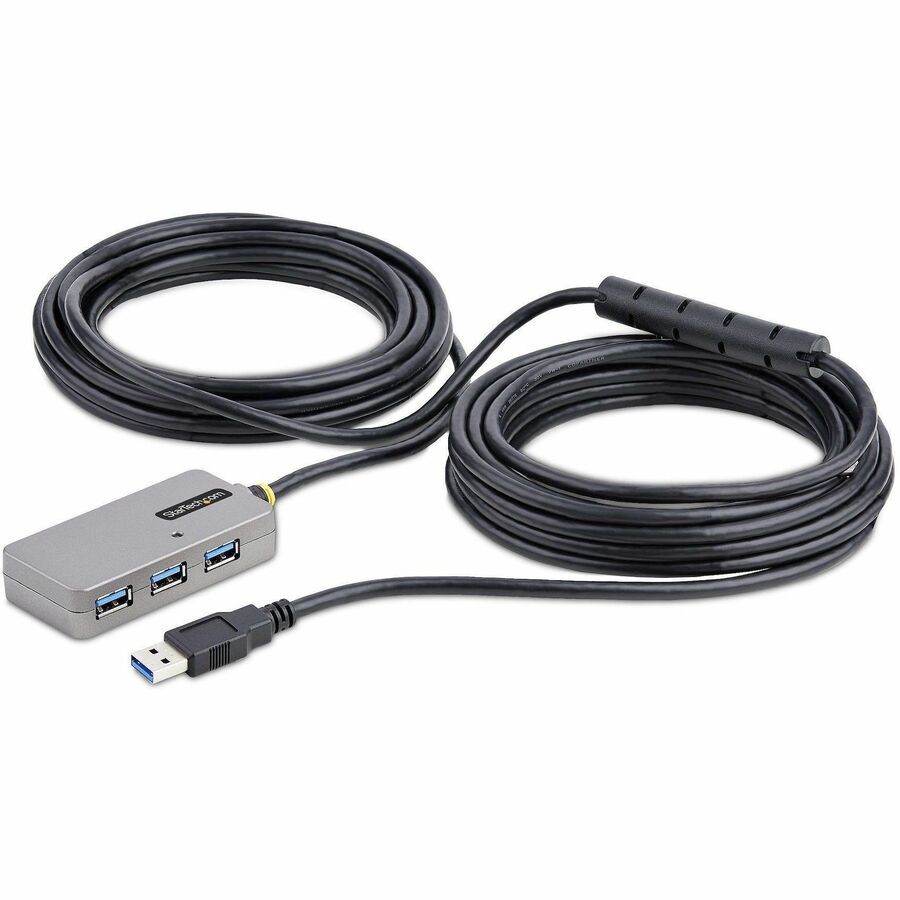 StarTech 33ft USB 3.2 Gen 1 5Gbps Active Cable with 4-Port USB Hub