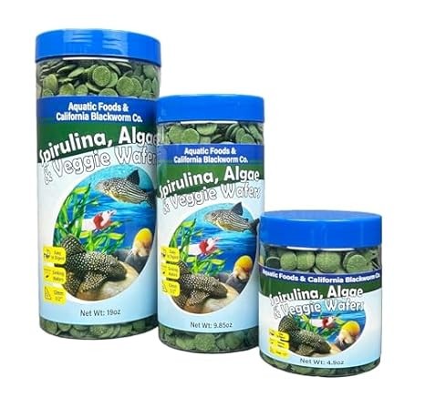 Aquatic Foods 12mm Sinking Wafers for Plecos, Shrimp, & More ? 4.9oz Canister