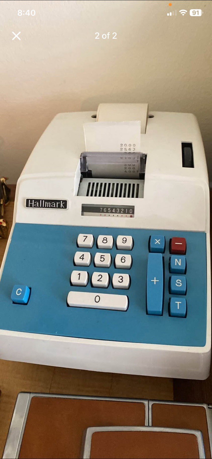 Vintage 1960S Hallmark Adding Machine Works Perfect Like Mint Condition