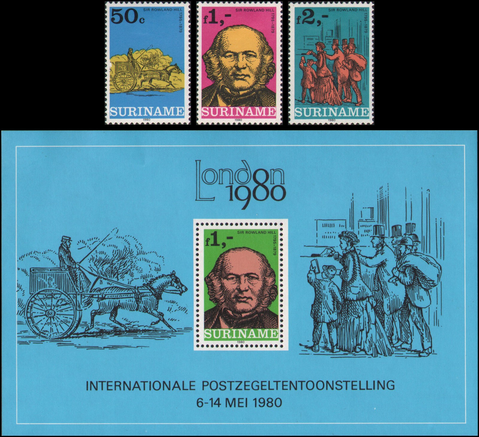 Surinam #549-551 MH VF