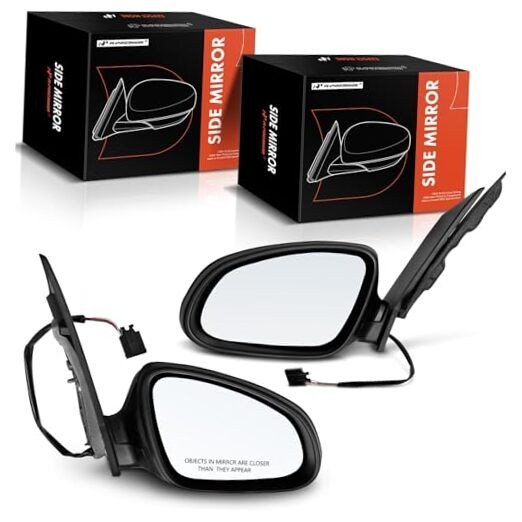  Pair (2) Power Door Mirror - Compatible with Buick Driver and Passenger Side