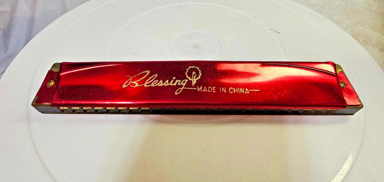 Vtg Blessing Harmonica Musical Instrument China- A14