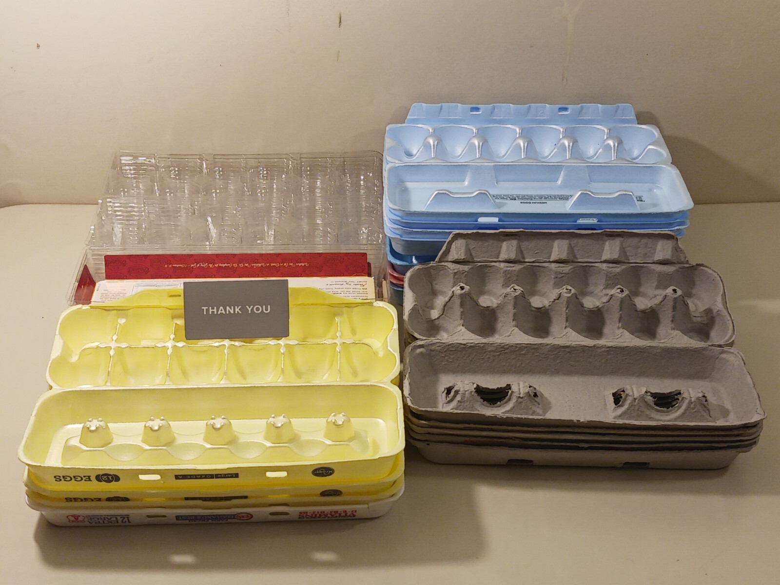 25 Pack Egg Carton 12 Count Mix Sizes Medium,  Large, Extra Large