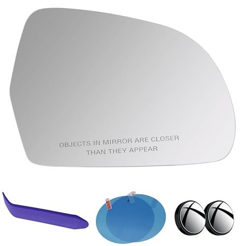  Passenger Side Mirror Glass Compatible with Audi A5 Quattro S5 2008-2009, A6 