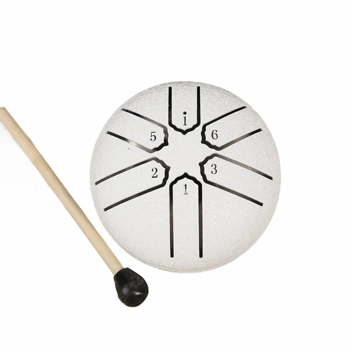 A71P 3 Inch 6-Tone Steel Tongue Drum Mini Hand Pan Drums with Drumsticks