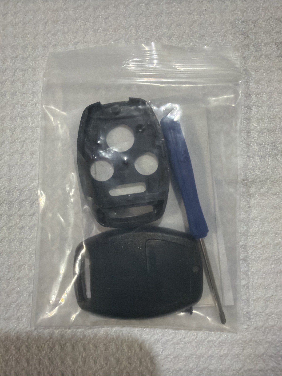 Cutting NOT Required - Key Fob Keyless Entry Remote Shell Case & Pad fits Honda 