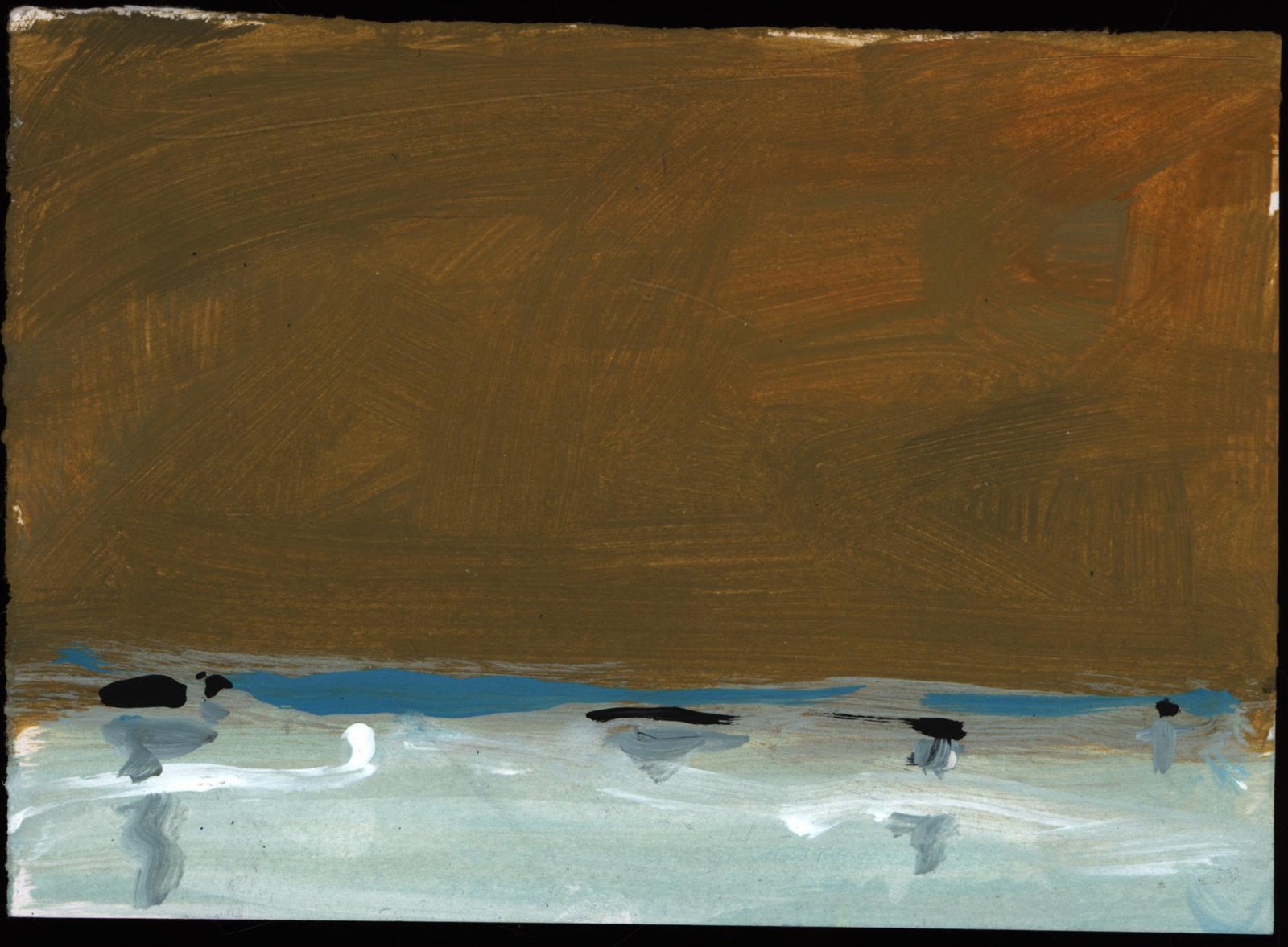 Nienstedt, Untitled. 1990. Signed Original Painting On Paper.