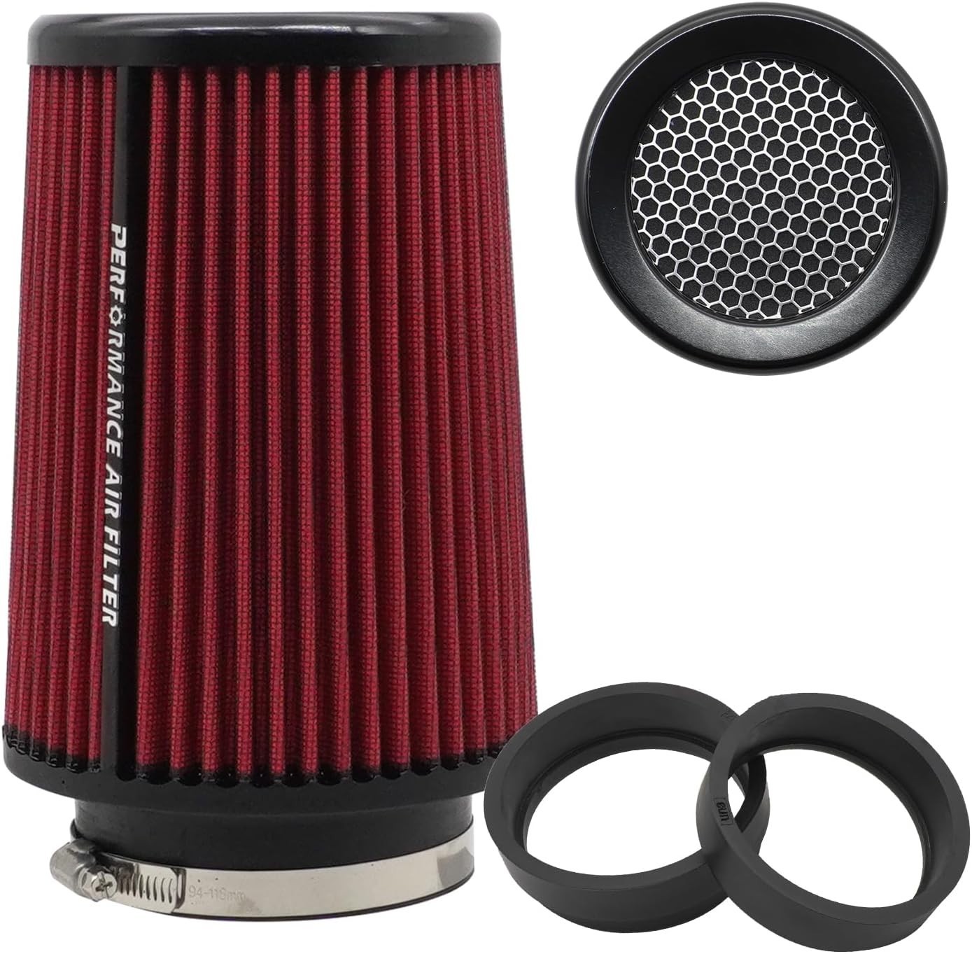 3 3.5 4 inch Cold Air Intake Filter 76mm 89mm 101mm Performance Con... Fast Ship
