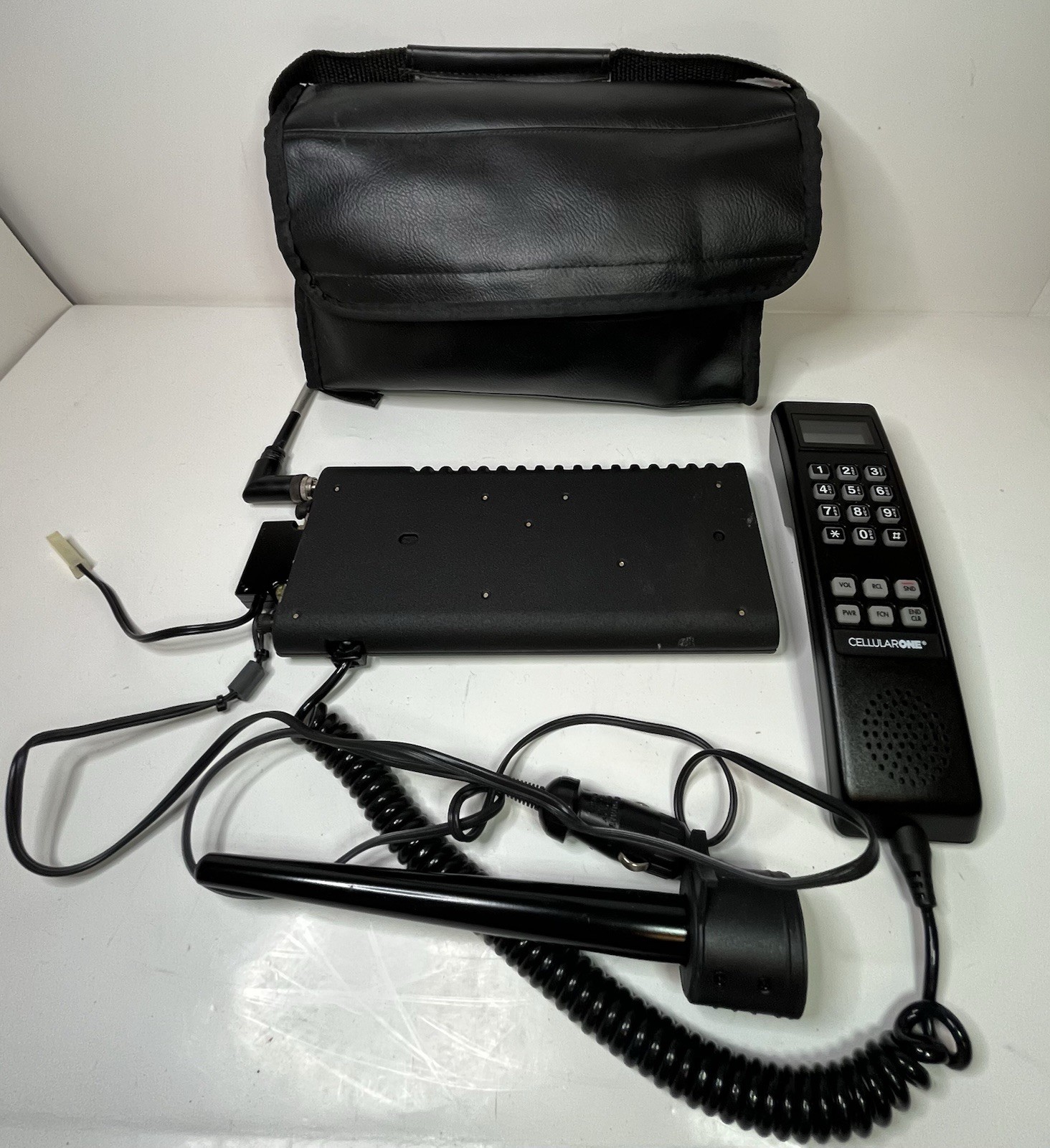 Motorola Vintage Car Phone S3784A Cellular One w/ Handset W/case Not Working