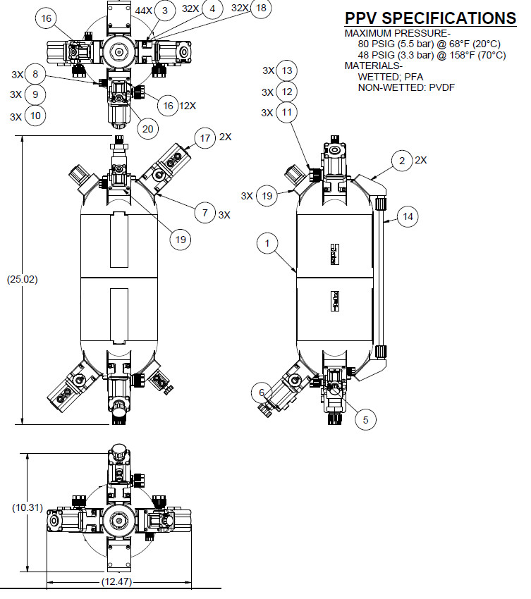 Chemical Vessel Assembly Custom Made to Your Specification.