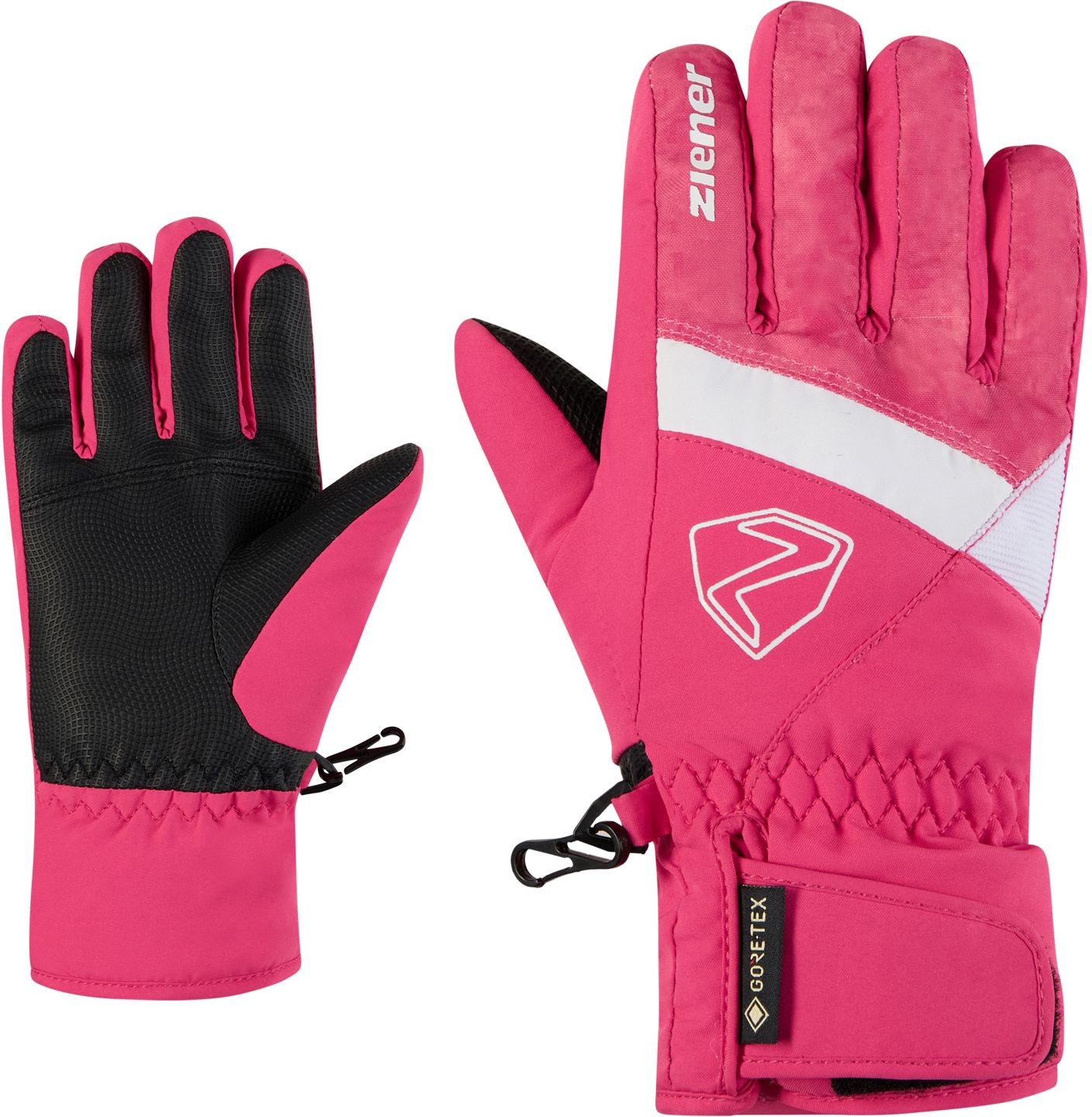 Ziener Alpine Junior Kids Ski Gloves LEIF-Z GTX pink