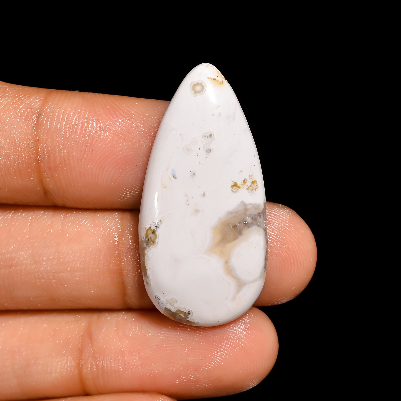 Natural Ocean Jasper Pear Shape Cabochon Loose Gemstone 20 Ct. 34X17X5 mm A-1760
