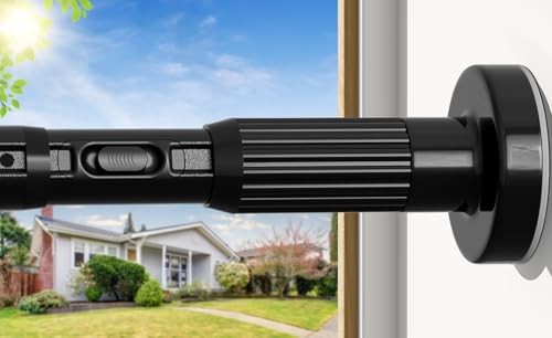  41-144 Inch Heavy Duty Black Tension Curtain Rod - No 41" to 182" White