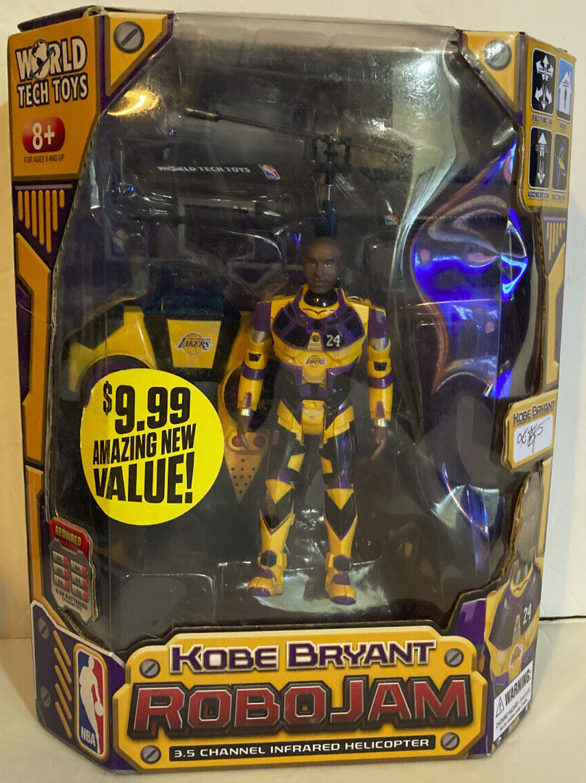 RARE KOBE BRYANT WORLD TECH TOYS ROBOJAM  3.5 CHANNEL INFRARED HELICOPTER MIB