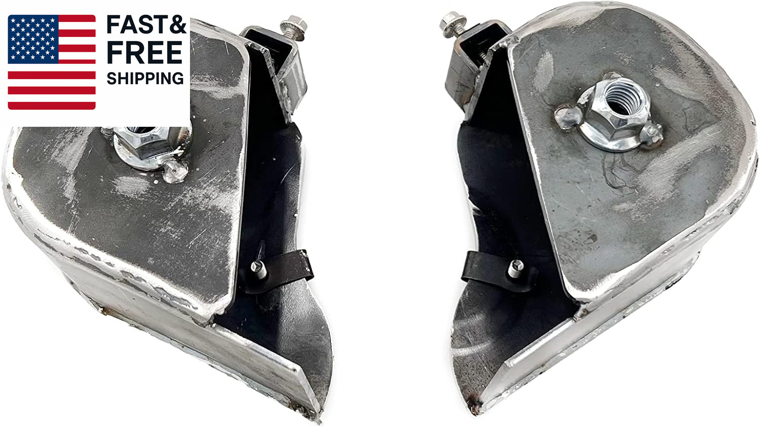 2-Pack Welded-On Upper Trailing Arm Mount Repair Kit Compatible with Chevy Chev