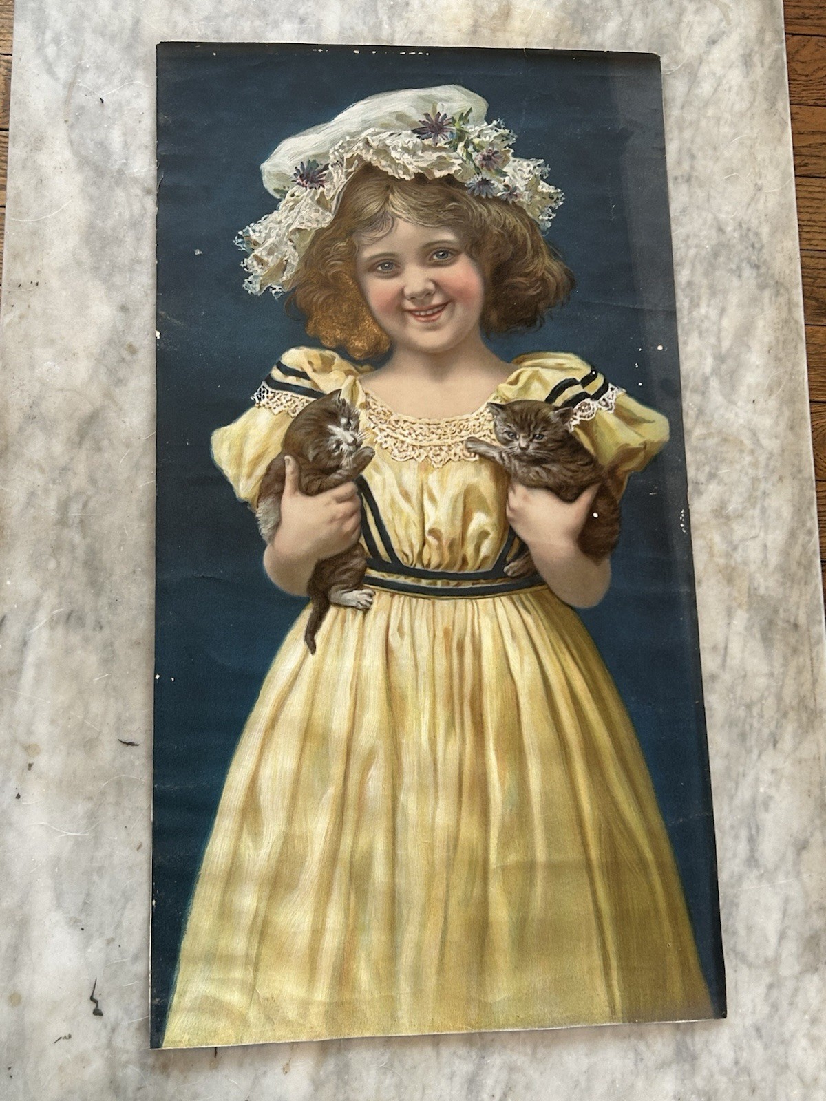 Late 19 Cent Babbitt Soap Complimentary Advertising Picture With Kittens