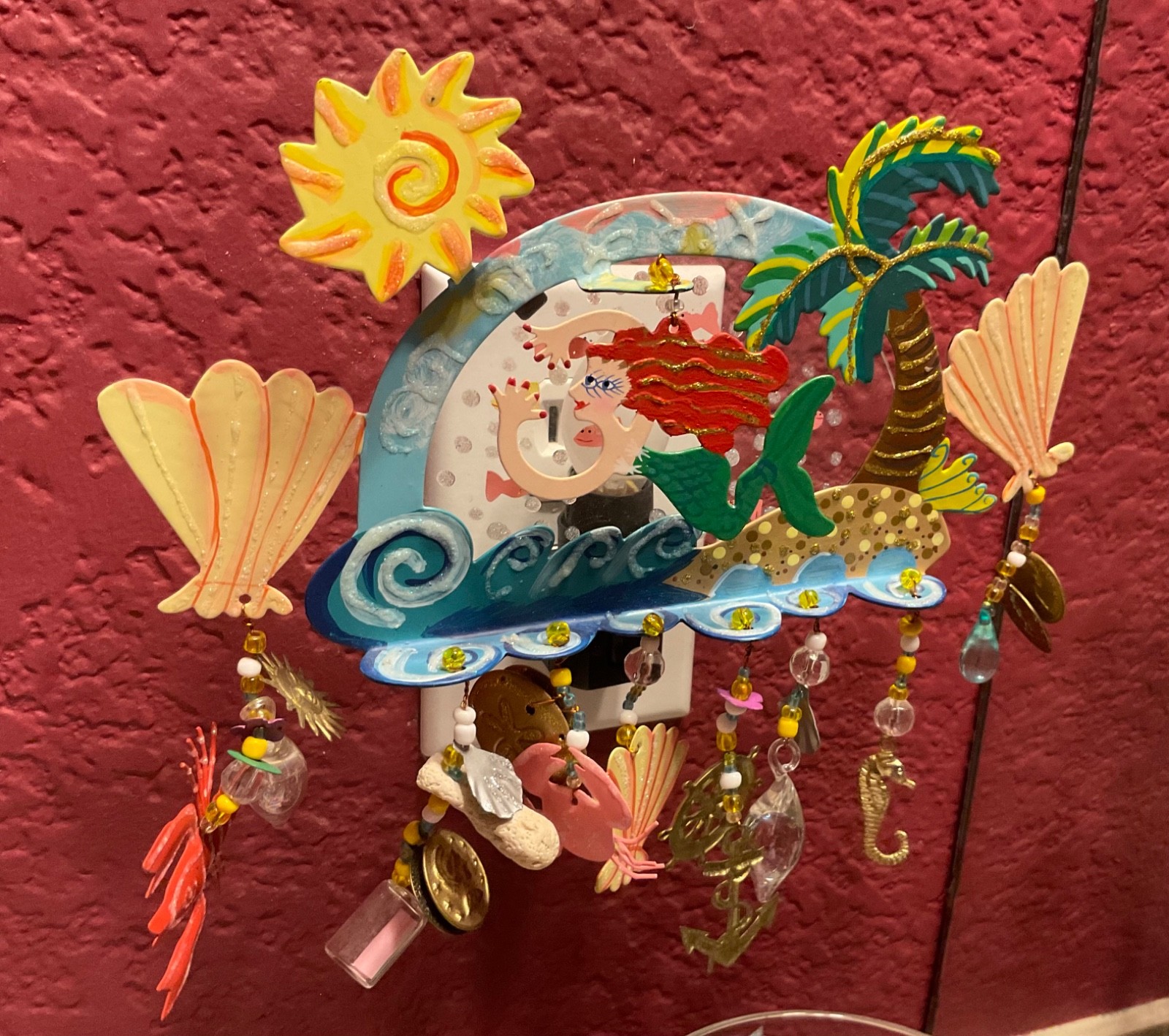 ⭐️ Karen Rossi Metal Mermaid & Nautical Silvestri Night Light 2003