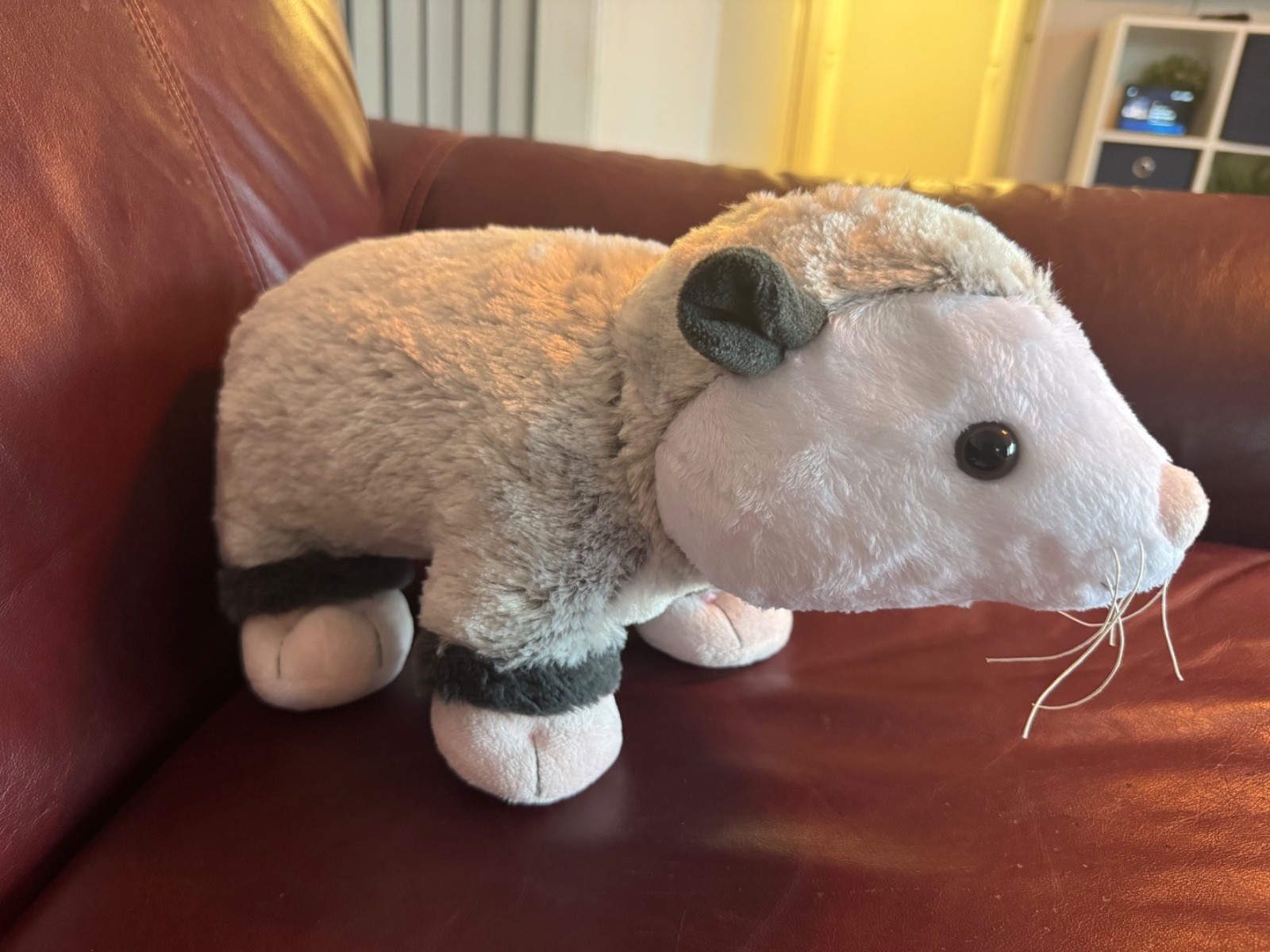 Build A Bear Workshop Opossum Possum Stuffed Plush Gray Pink Paws And Tail