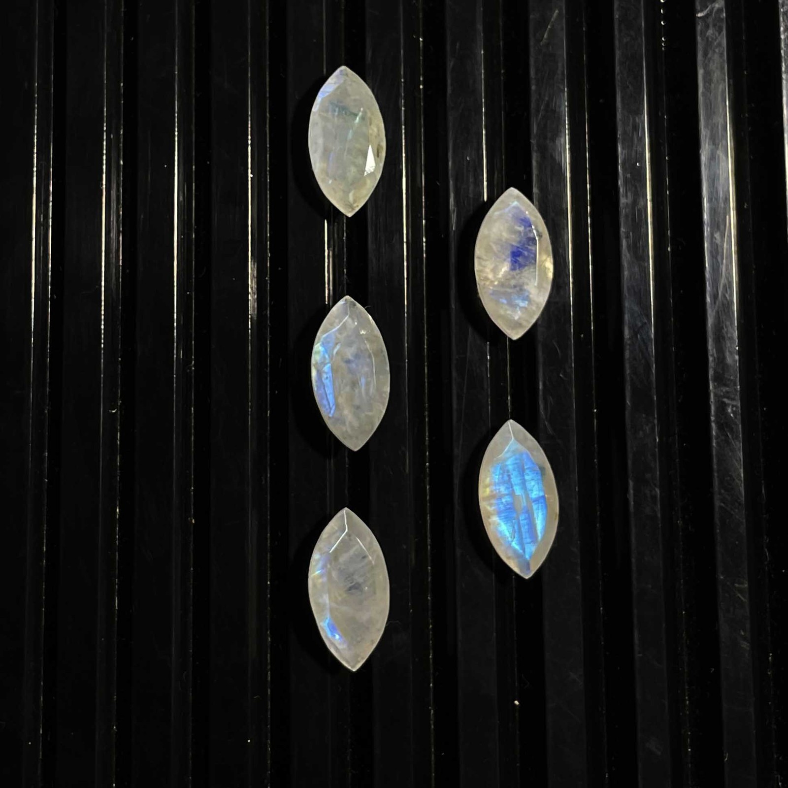 Natural Rainbow Moonstone Marquise Cut Loose Gemstone Lot 22 Pcs 7*14 MM 63 CT