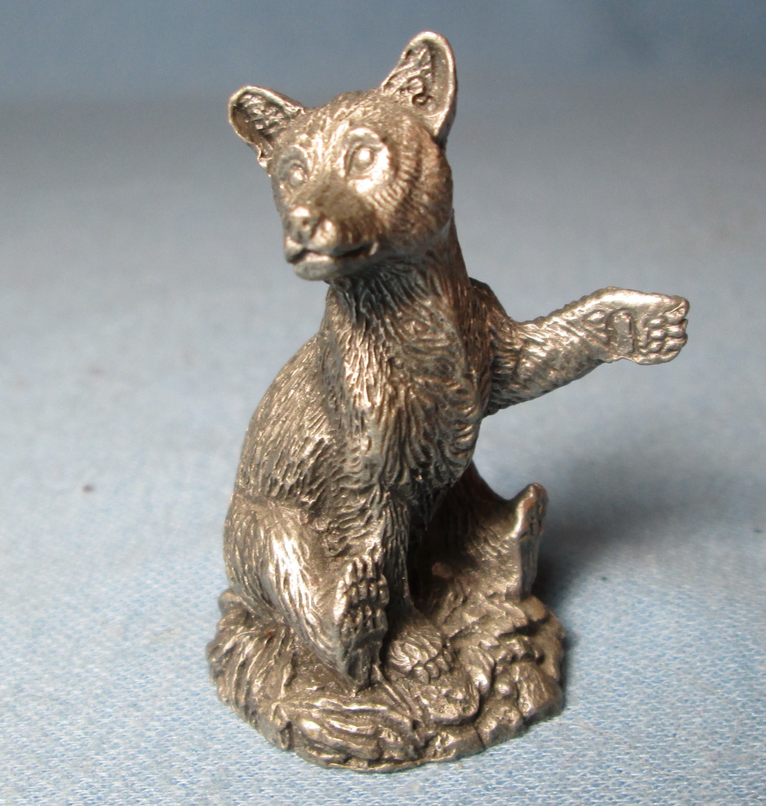 BEAR CUB 1981 Jane Lunger Pewter Miniature Figurine   Vintage Franklin Mint