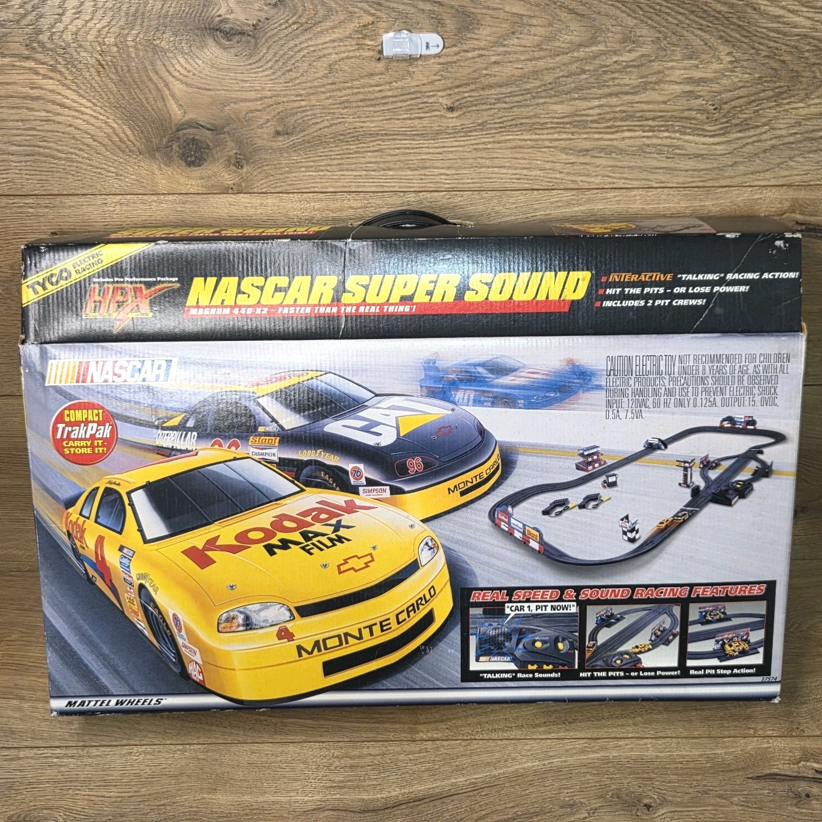 Vintage Tyco HO Scale Slot Car Nascar Super Sound Electric Racing Set