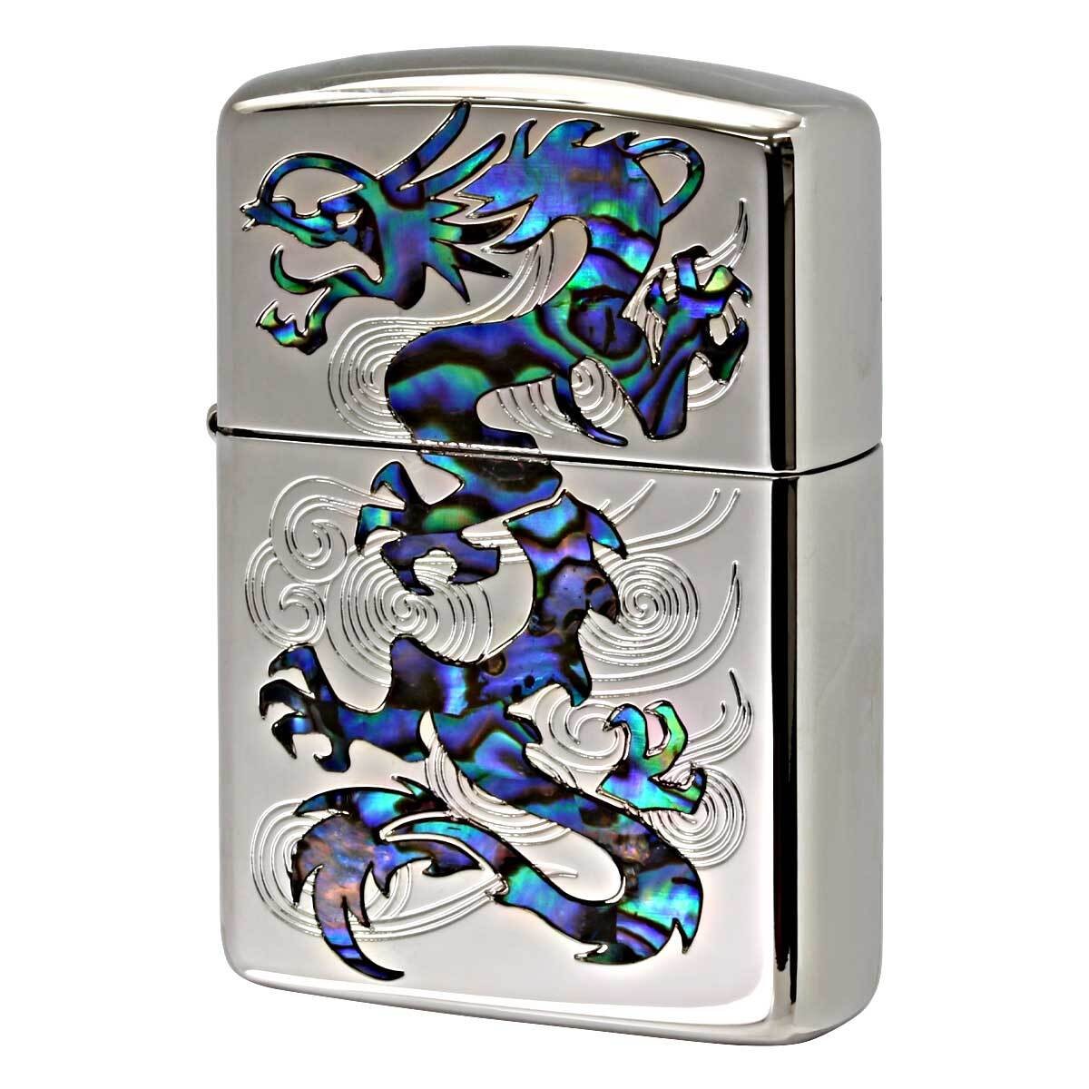 Zippo Lighter Armor Dragon Shell Double Sided Natural Shell Unique Collectible U