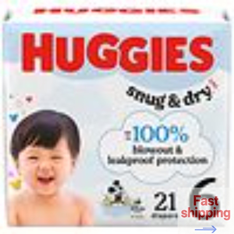 Huggies Snug & Dry Baby Diapers Unscented, Size 6 (35+ lbs), 21.0 ea