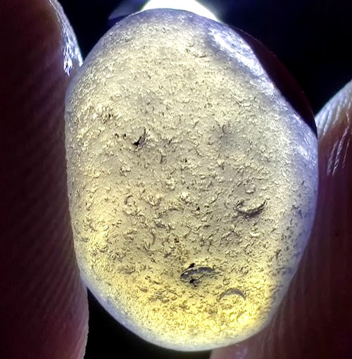 Bright Opalescent Multi, Brick-Red Dot - Real Davenport Beach Sea Glass