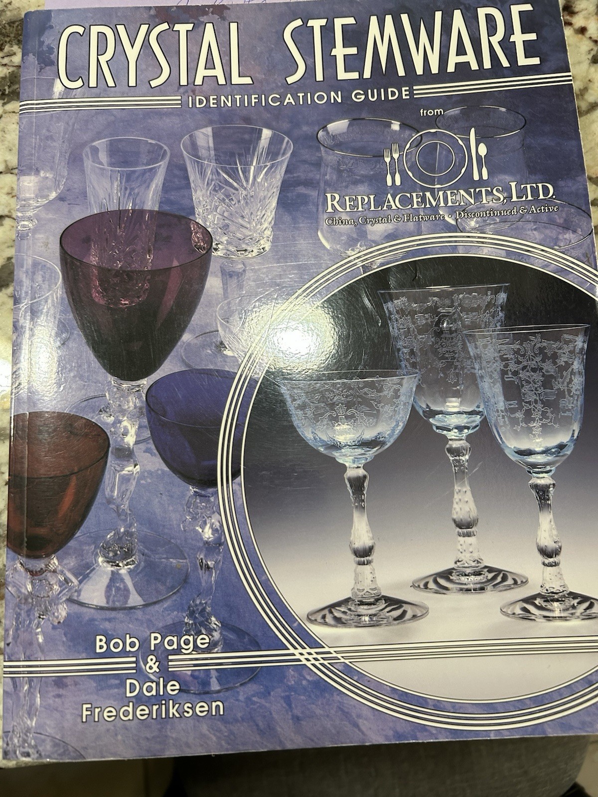 Crystal Stemware Identification Guide By Bob Page 11"x8.25" Soft Bound 371 Pages