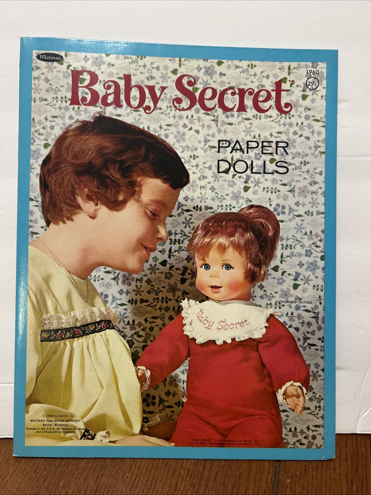 Vintage Mattel Baby Secret Doll - Paper-Doll Cut-Out Fashion 1966