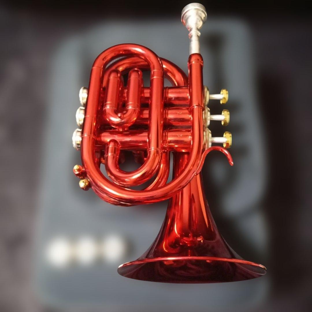 J. Michael Pocket Trumpet TR-400PCL Red Bottom Cap