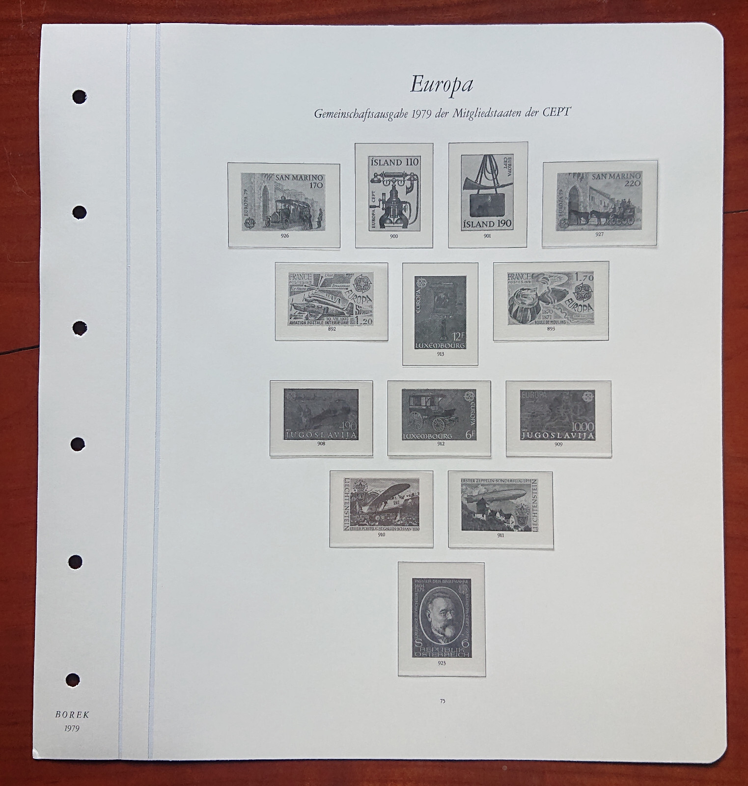 Vordruckblatt Europe Sinking Joint Issue 1979 Mitgliedstaaten Cept Iceland