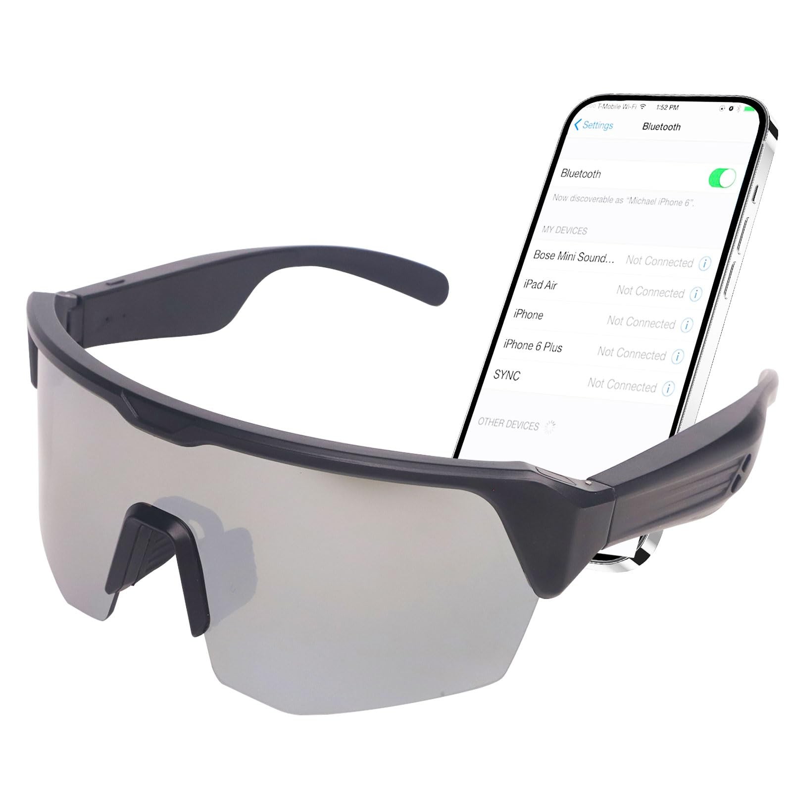 Smart Bluetooth Glasses for Men: Smart Glasses Built-in Mic & Open Ear Music ...
